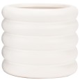Doniczka ceramiczna biała matowa 15x12,5 cm nowoczesna do roślin domowych