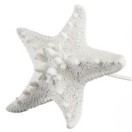 Dekoracja do doniczki biała rozgwiazda na patyku 9 cm morski akcent
