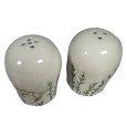 Solniczka i pieprzniczka ceramiczna z motywem roślinnym 5,5x7 cm ręcznie malowane