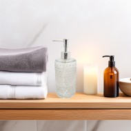 Dozownik do mydła szklany przezroczysty 450 ml z pompką