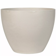 Doniczka okrągła jasnoszara duża 27x21 cm z tworzywa z recyklingu