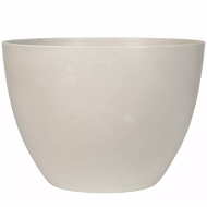 Doniczka okrągła jasnoszara duża 32 cm z tworzywa z recyklingu