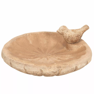 Poidełko dla ptaków z terakoty ogrodowe naturalne gliniane 24,5 cm