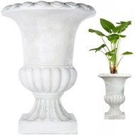 Doniczka biała podłogowa kielich ogrodowy 61 cm matowa wodoodporna