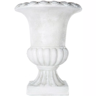 Doniczka biała podłogowa kielich ogrodowy 61 cm matowa wodoodporna
