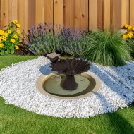 Poidełko żeliwne ogrodowe dla ptaków ⌀16 cm dekoracyjne karmnik retro