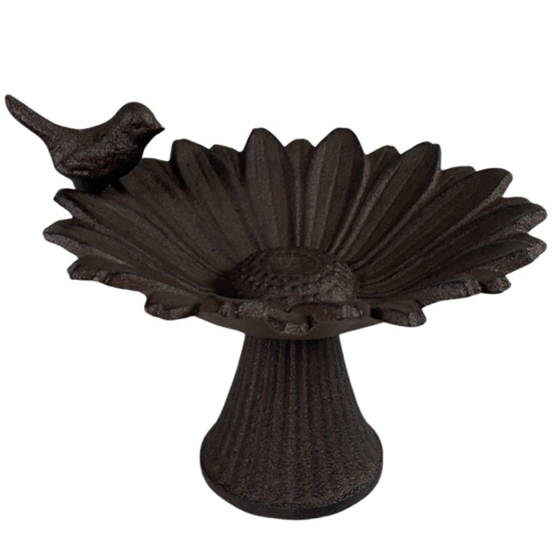 Poidełko żeliwne ogrodowe dla ptaków ⌀16 cm dekoracyjne karmnik retro
