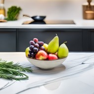 Misa ceramiczna jasnoszara 24 cm – do owoców, sałatek i serwowania