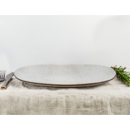 Półmisek ceramiczny jasnoszary 36 cm – elegancki dodatek do każdej zastawy