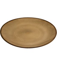 Talerz obiadowy ceramiczny 27,5 cm – brązowy nugatowy połysk