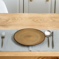 Talerz obiadowy ceramiczny 27,5 cm – brązowy nugatowy połysk