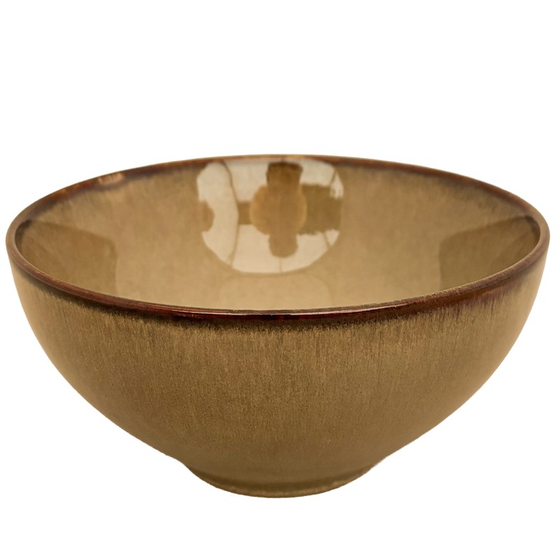 Miska obiadowa ceramiczna brązowy nugat 15 cm do zupy, sałatek i przekąsek