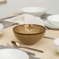 Miska obiadowa ceramiczna brązowy nugat 15 cm do zupy, sałatek i przekąsek