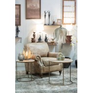 Złota lampa stołowa dekoracyjna 35 cm – metalowa lampa w kształcie kwiatu E27