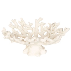 Patera dekoracyjna biała rafa koralowa 30 cm – ozdobna misa na stół lub komodę