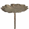 Metalowe poidełko ogrodowe liść do wbicia – stare złoto