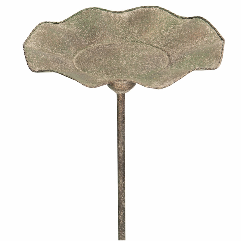 Metalowe poidełko dla ptaków ogrodowe stare złoto 31 cm x 109 cm