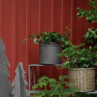 Doniczki metalowe loft komplet 3 szt. osłonki ciemnoszare bez odpływu