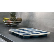 FORMA DO PIECZENIA BABECZEK CIASTEK silikonowa / metalowa niebieska