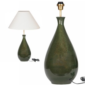 Lampa stołowa metalowa zielona 60 cm E27 loft bez klosza dekoracyjna