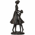 Figurka dekoracyjna Mama i Córka 33 cm czarna prezent Dzień Matki