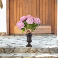 Doniczka osłonka kielich antyczny styl 17,5 cm brązowa retro bez odpływu