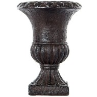 Doniczka osłonka kielich antyczny styl 17,5 cm brązowa retro bez odpływu