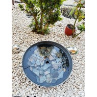 Okrągła Misa z Imitacją Marmuru - Ekologiczna, Z Tworzywa Recyklingowego