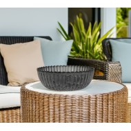 Szara Misa Dekoracyjna z Tworzywa Sztucznego – Imitacja Marmuru, 25 cm