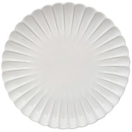 Elegancki talerz obiadowy biały – klasyczna ceramika z dekoracyjnym reliefem