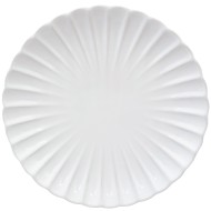 Serwis obiadowy biały ceramiczny 12 elementów dla 4 osób z połyskiem