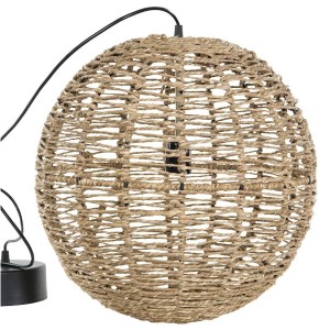 Lampa sufitowa wisząca boho z juty śr. 40 cm regulowana naturalna