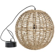 Lampa sufitowa wisząca boho z juty śr. 40 cm regulowana naturalna