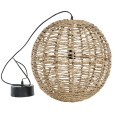 Lampa sufitowa wisząca boho z juty śr. 40 cm regulowana naturalna