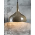 Lampa sufitowa wisząca loft metalowa brązowa śr. 40 cm połysk