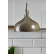 Lampa sufitowa wisząca loft metalowa brązowa śr. 40 cm połysk