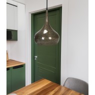 Lampa sufitowa wisząca loft metalowa brązowa 23 cm połysk