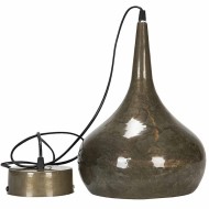 Lampa sufitowa wisząca loft metalowa brązowa 23 cm połysk