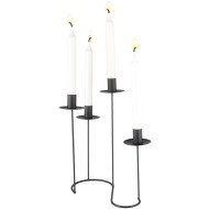 Świecznik kandelabr czarny matowy na 4 świece metalowy 30 cm loft