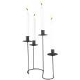 Świecznik kandelabr czarny matowy na 4 świece metalowy 30 cm loft