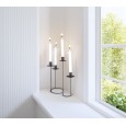 Świecznik kandelabr czarny matowy na 4 świece metalowy 30 cm loft