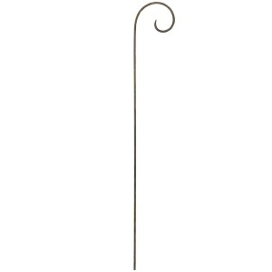 Metalowa tyczka ogrodowa z hakiem do zawieszek i lampionów 70 cm czarna