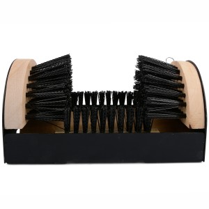 Szczotka do butów podłogowa z metalowym stelażem i 4 szczotkami