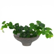 Misa ogrodowa szara 17 cm z recyklingu doniczka dekoracja