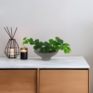 Misa ogrodowa szara 17 cm z recyklingu doniczka dekoracja