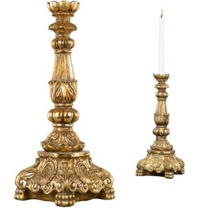 Złoty Świecznik Kandelabr w Stylu Retro – Elegancka Dekoracja Wnętrza