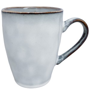 Kubek ceramiczny szaro-błękitny 330 ml do kawy herbaty mikrofala zmywarka