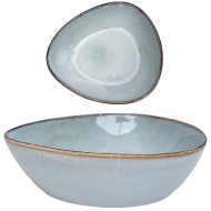 Miska ceramiczna błękitna obiadowa 600ml trójkątna salaterka mikrofala