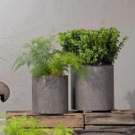 Osłonki metalowe 3 szt. postarzane czarne duże rustykalne bez odpływu