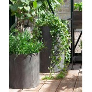 Osłonki metalowe 3 szt. postarzane czarne duże rustykalne bez odpływu